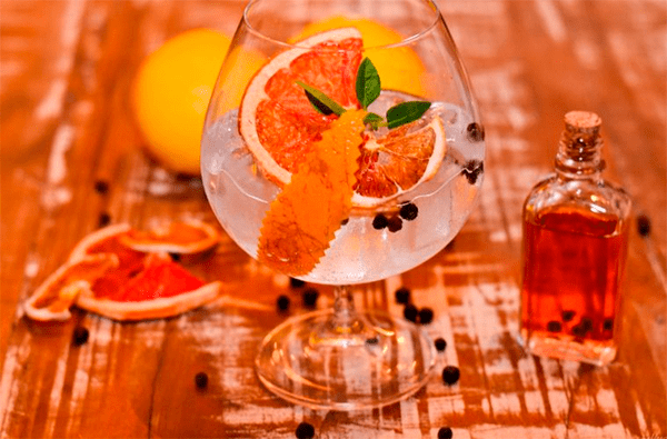 Drink de gin com laranja