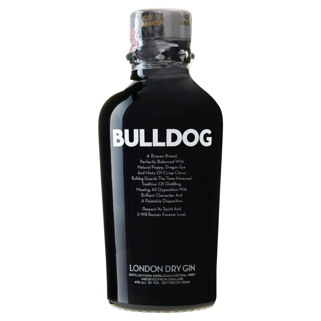 garrafa de gin bulldog